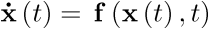 \[\,{\bf{\dot x}}\left( t \right) = \,{\bf{f}}\left( {{\bf{x}}\left( t \right),t} \right)\]