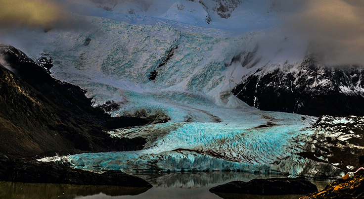 vista de un glaciar