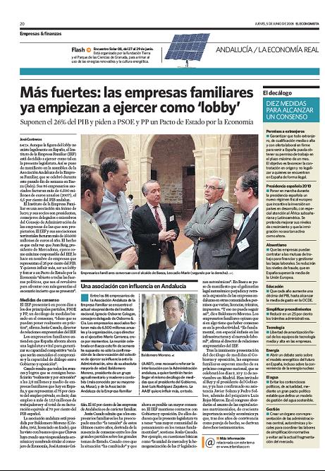 El Economista: La Empresas Familiares Ejercen de Lobby