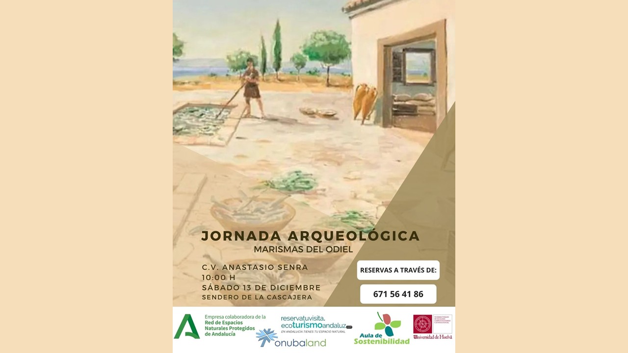 Cartel jornada arqueológica marismas del Odiel