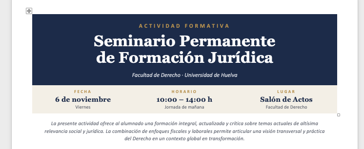SEMINARIO PERMANENTE DE FORMACIÓN JURÍDICA