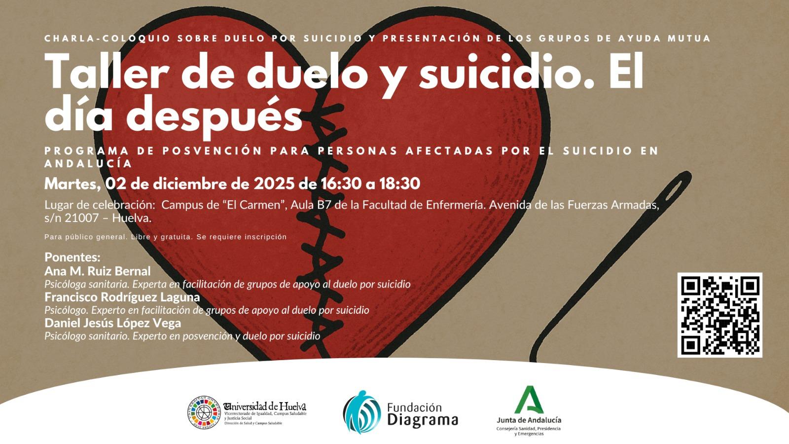 Taller de duelo y suicidio. El día después.