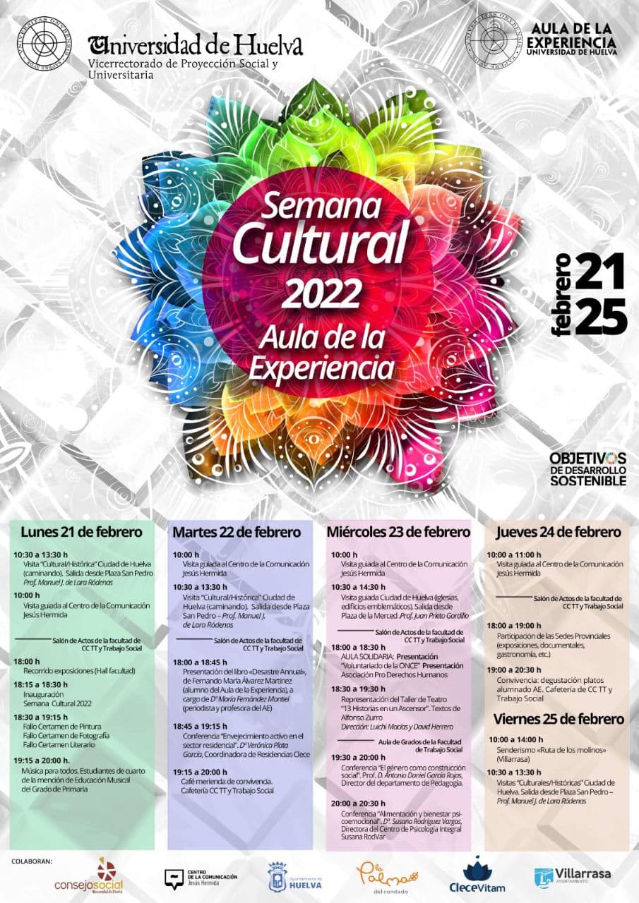 Cartel de la semana cultural del Aula de la Experiencia