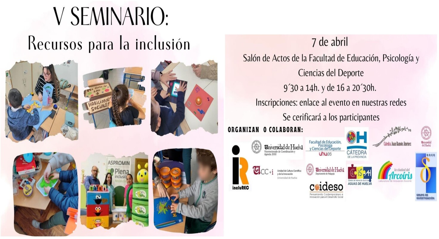Cartel V Seminario: Recursos para la inclusión