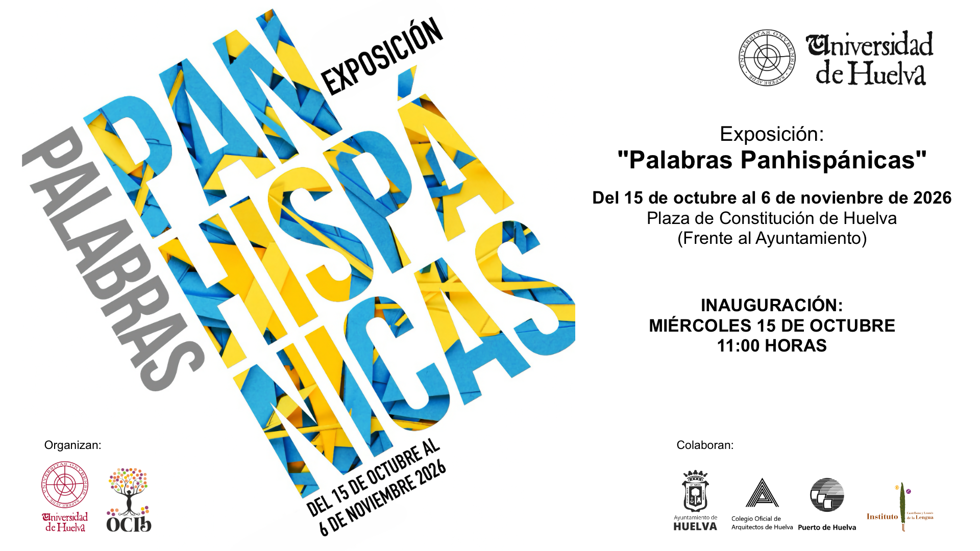 Cartel web Exposición Plabras panispánicas